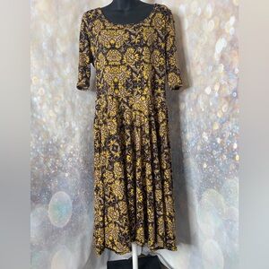 LuLaRoe Nicole Dress Fit and Flare Style Size L